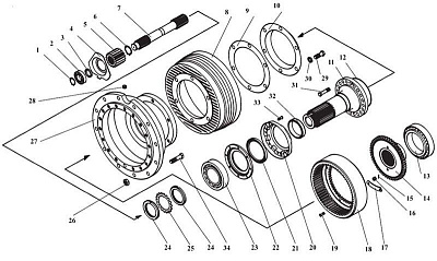 Ступица колеса У2210.03А-00.049 - Gidrorul