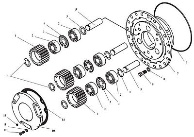 Водило в сборе с сателлитами У2210.03А-00.030 - Gidrorul