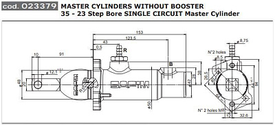 Главный тормозной цилиндр 023379MN SAFIM (для CASE) - Gidrorul