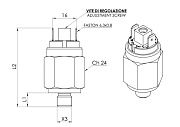 Датчик давления Euroswitch 41B20862  (NC- нормально-закрытый, М10х1 (цилиндрич.), диапазон 1-10 bar., настроен на 2,5 D bar.) - Gidrorul