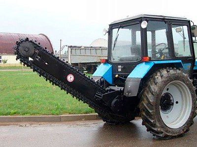 Цепной экскаватор-бульдозер (отвал бульд. непов, цепь скребковая) - Gidrorul